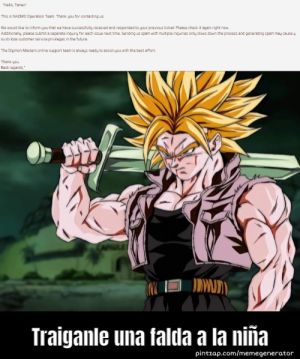 Hacer Meme de Traiganle una falda a la niña - Pintzap