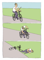 Caída de bicicleta Meme Generator