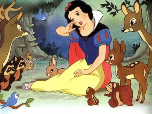 Blancanieves con los animales