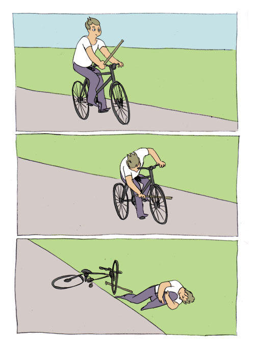 Caída de bicicleta Caída de bicicleta