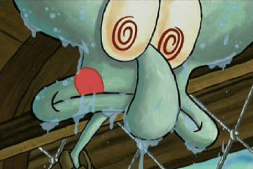 Calamardo sudando Calamardo sudando