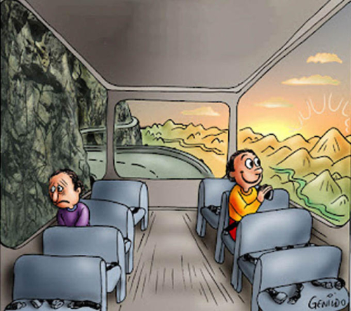 Dos chicos en un autobús Dos chicos en un autobús