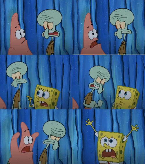 ¡Patricio lo asustas! ¡Patricio lo asustas!