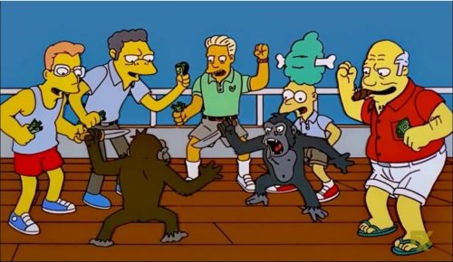 Pelea de monos Los Simpson Pelea de monos Los Simpson