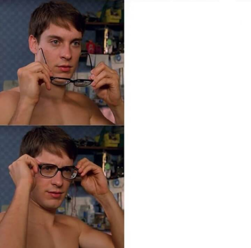 Peter con las gafas