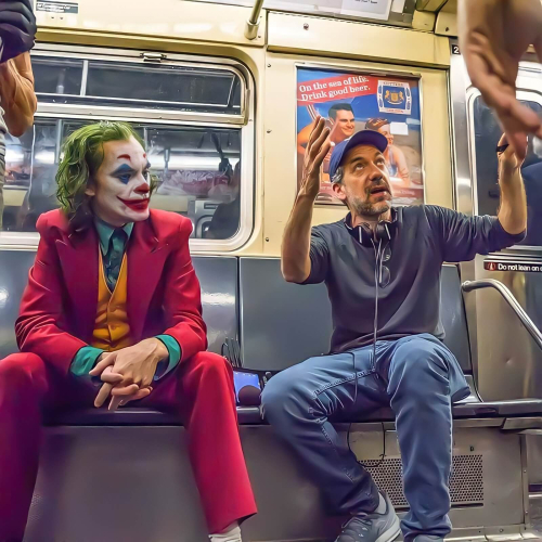 Todd Phillips dando indicaciones a Joaquin Phoenix en "Joker"
