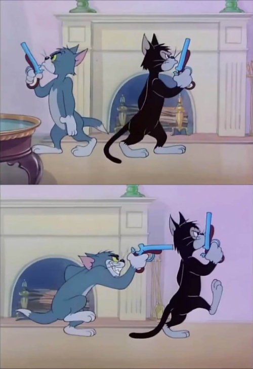 Tom y Butch, duelo de pistolas Tom y Butch, duelo de pistolas