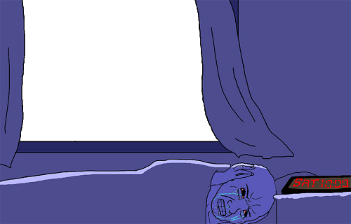 Wojak intentando dormir Wojak intentando dormir