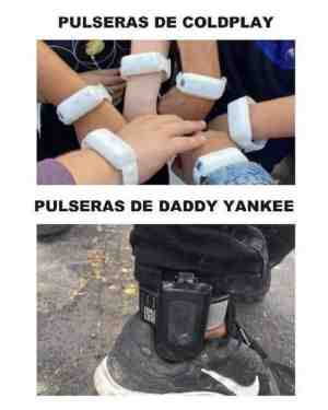 Pulsera de Coldplay y Daddy Yankee
