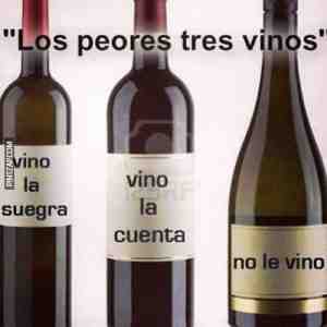 Los peores tres vinos