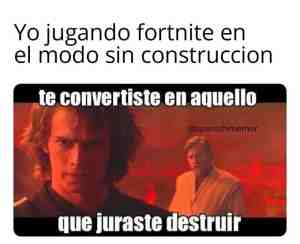 Yo jugando Fornite en el modo sin construcción