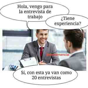 Vengo para la entrevista de trabajo