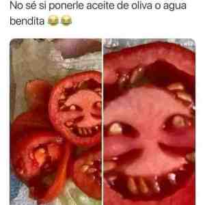 No sé si ponerle aceite de oliva o agua bendita