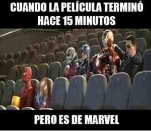 Cuando la película terminó hace 15 minutos pero es de Marvel