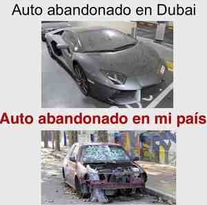 Auto abandonado en Dubai