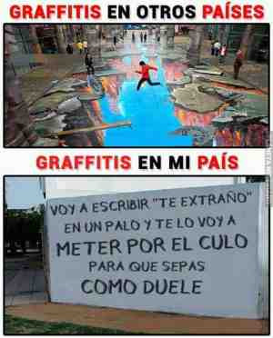 Grafitis en otros países, grafitis en mi país.