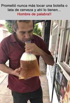 Nunca más tocar una botella o lata de cerveza