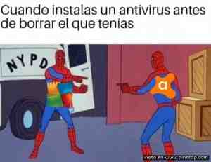 Cuando instalas un antivirus antes de borrar el que tenias