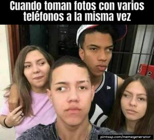 Cuando toman fotos con varios teléfonos a la misma vez