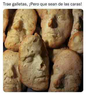 Trae galletas de las caras