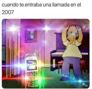 Cuando te entraba una llamada en el 2007