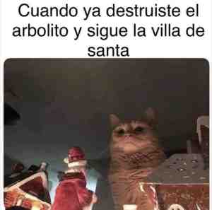 Cuando ya destruiste el arbolito y sigue la villa de santa