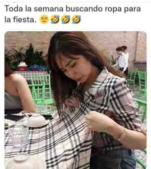 Toda la semana buscando ropa para la fiesta