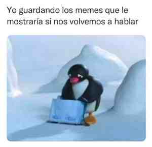 Yo guardando los memes que le mostraría si nos volvemos a hablar