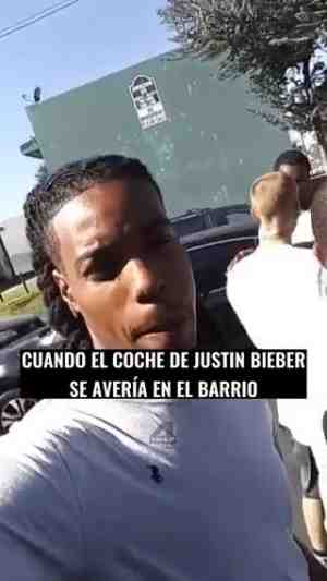 Cuando el coche de Justin Bieber se avería en el barrio