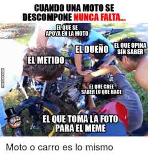 Cuando una moto se descompone nunca falta...