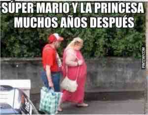 Super mario y la princesa muchos años después