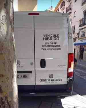 Vehículo híbrido 20% diésel 80% impuestos