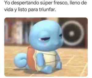 Yo despertando super fresco lleno de vida y listo para triunfar