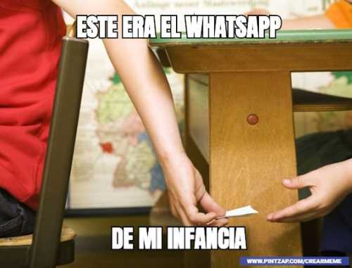 Este era el whatsapp de mi infancia