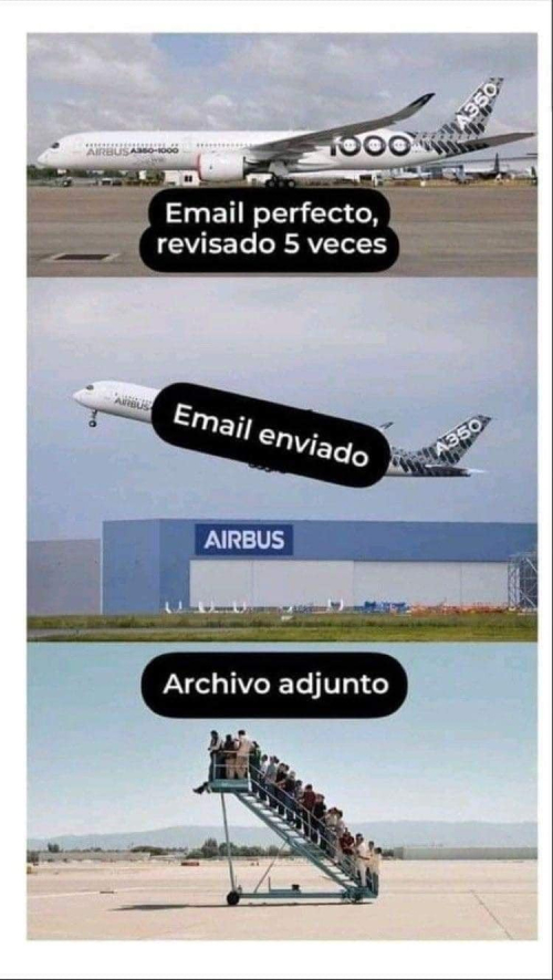 Suele pasar cuando envías un mail