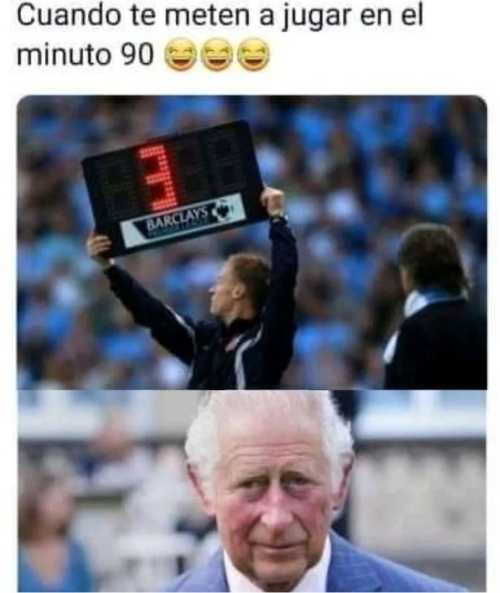 Cuando te meten a jugar en el minuto 90