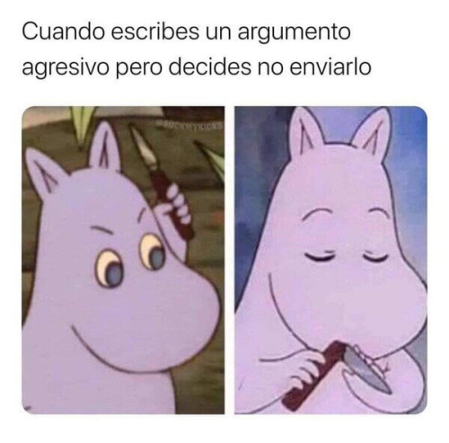 Cuando escribes un argumento agresivo pero decides no enviarlo