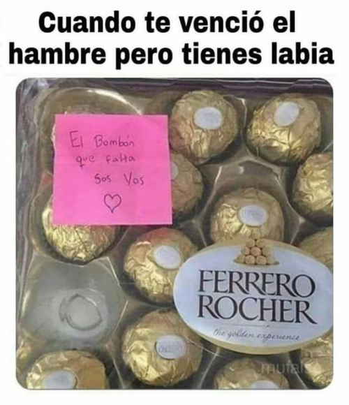 Cuando te venció el hambre pero tienes labia