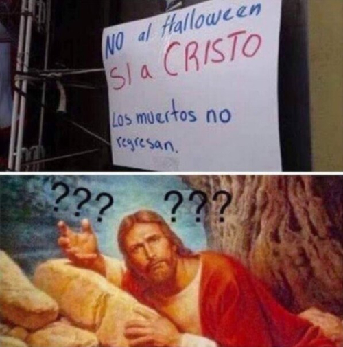 No al Halloween si a cristo los muertos no regresan