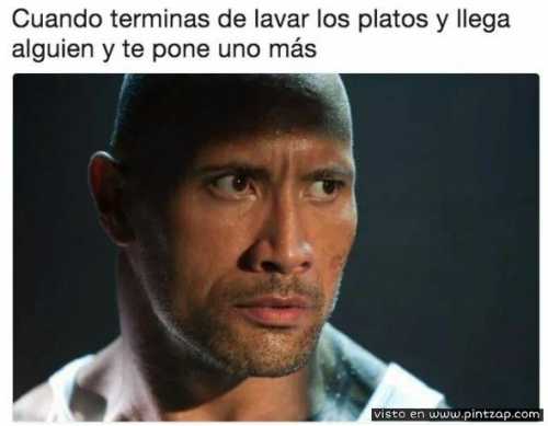 Cuando terminas de lavar los platos 