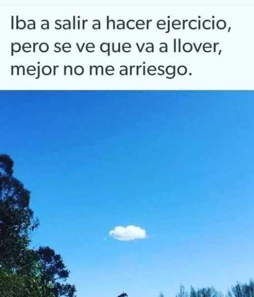 Iba a salir a hacer ejercicio pero se ve que va a llover