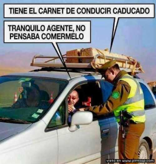 Tiene el carnet de conducir caducado