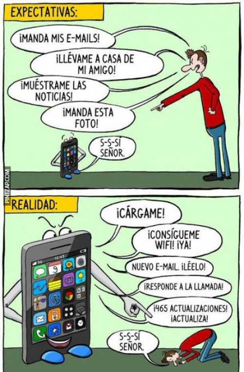 Teléfonos móviles, expectativa y realidad