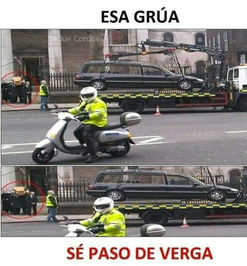 Esa grúa se pasó de verga