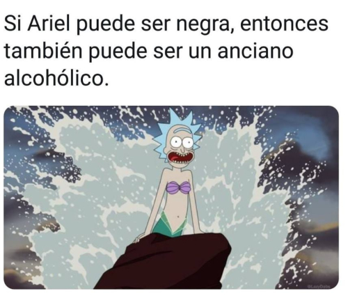 Si Ariel puede ser negra, entonces también puede ser un anciano alcohólico.