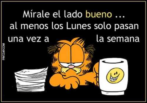 Mírale el lado bueno... Al menos los lunes solo pasan una vez a la semana