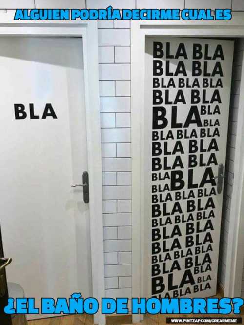 Alguien podría decirme cual es ¿el baño de hombres?