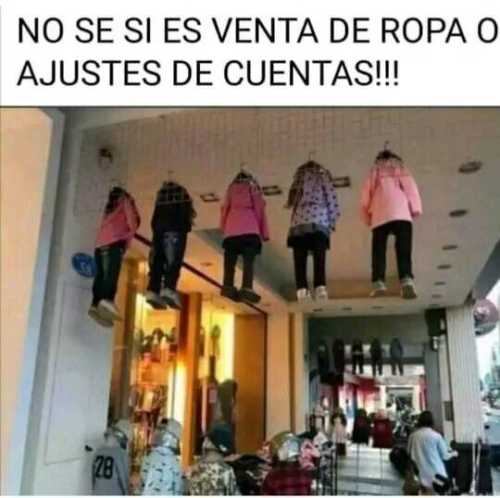 No se si es venta de ropa o ajustes de cuentas