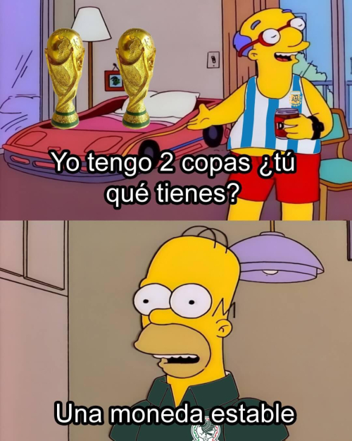 Yo tengo 2 copas ¿Tú que tienes?