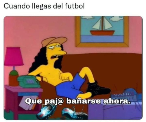 Cuando llegas del futbol